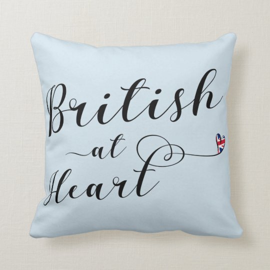 British At Heart Throw Cushion Uk Throw Pillow Zazzle Com