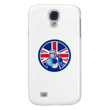 British Auto Mechanic Union Jack Flag Icon Galaxy S4 Case