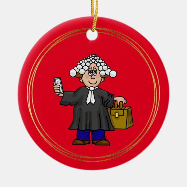 British Barrister Christmas Ornament (Front)