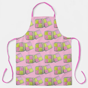 British Battenberg Marzipan Sponge Cake UK Food Apron