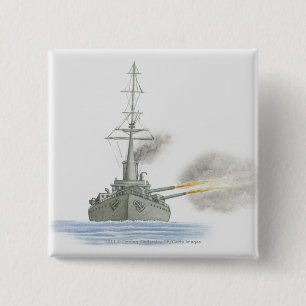 British battle cruiser pinback button