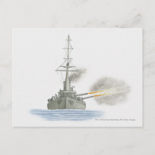 British battle cruiser postcard