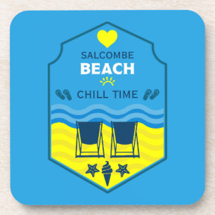 British Beach-Themed Gift Beverage Coaster
