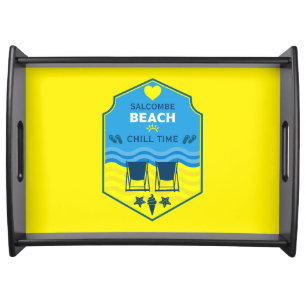 British Beach-Themed Gift Serving Tray
