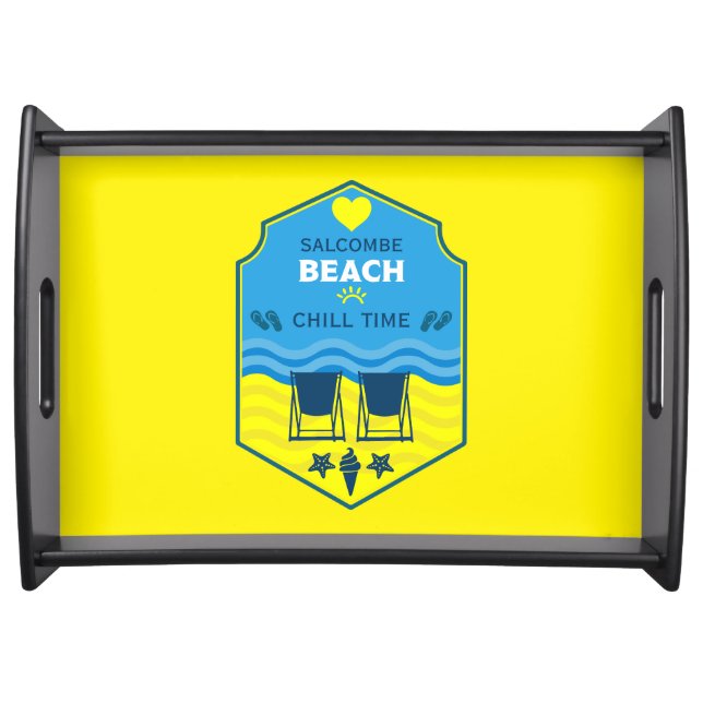 British Beach-Themed Gift  Serving Tray (Front)