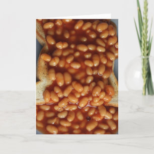 British Beans on Toast Food Joke Gift for Expat UK Holiday Card