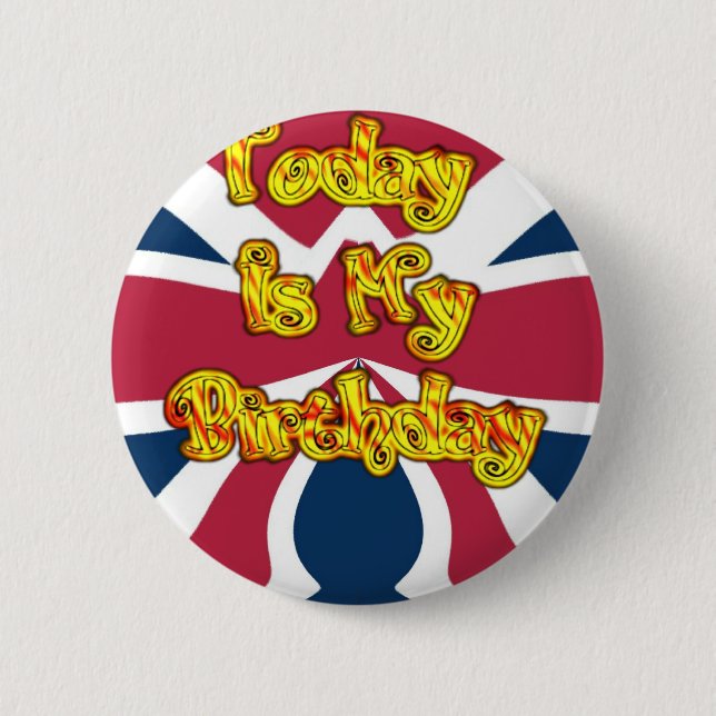British Birthday Gifts Art Print Button (Front)