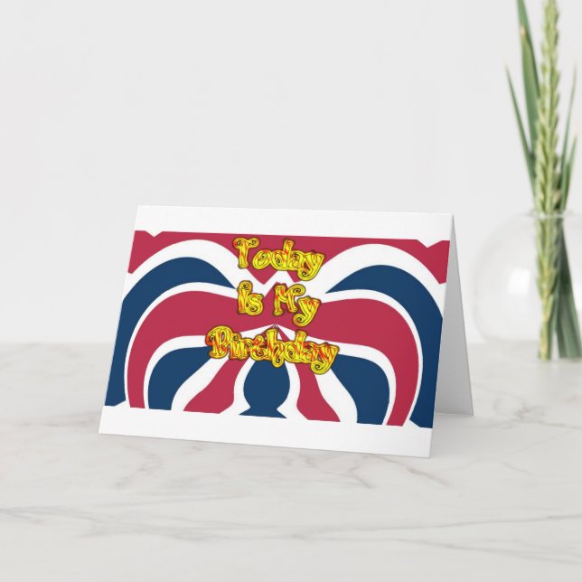 British Birthday Gifts Art Print Card (Front)