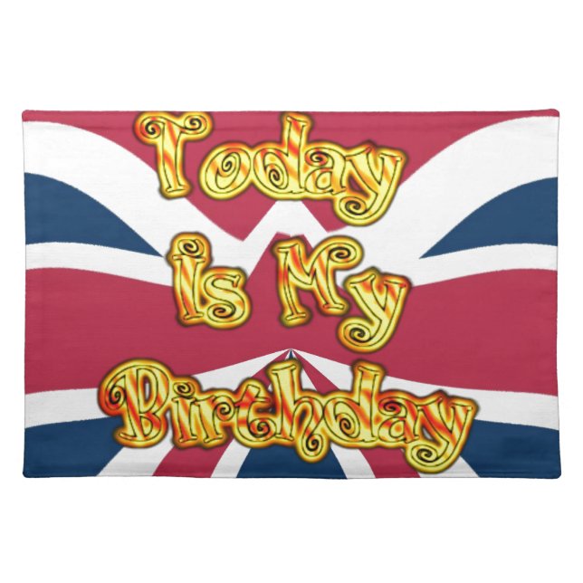 British Birthday Gifts Art Print Customize Product Placemat (Front)