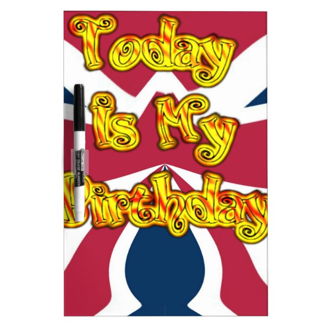 British Birthday Gifts Art Print Dry-Erase Board (Front)