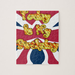 British Birthday Gifts Art Print Jigsaw Puzzle