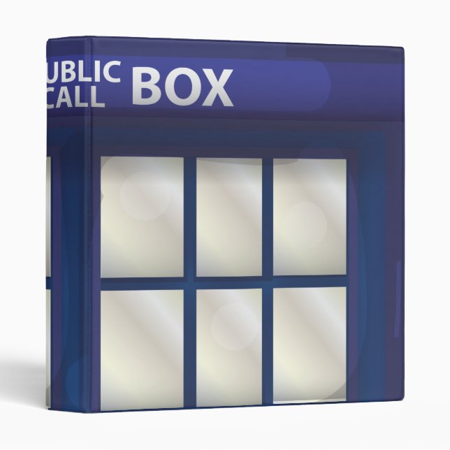 British Blue Police Box Binder (Front/Spine)