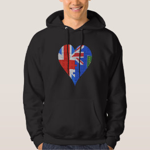 British British Virgin Islanders Flag Heart Hoodie