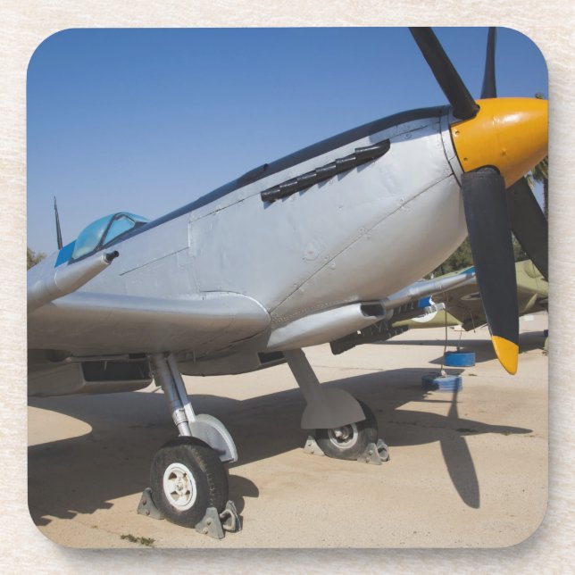 British-built Spitfire fighter Drink Coaster (Front)