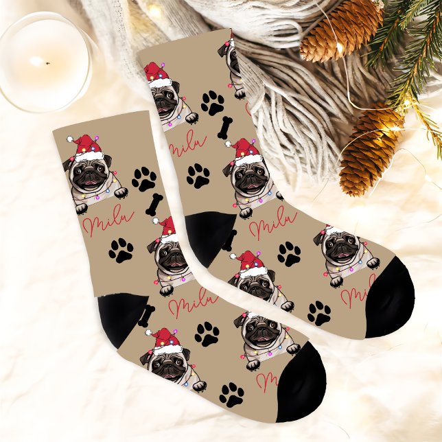 British Bull Dog Personalized Christmas Gift Socks (Creator Uploaded)