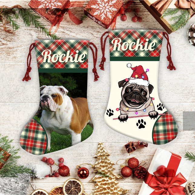 British Bull Dog Personalized Christmas  Small Christmas Stocking (Creator Uploaded)