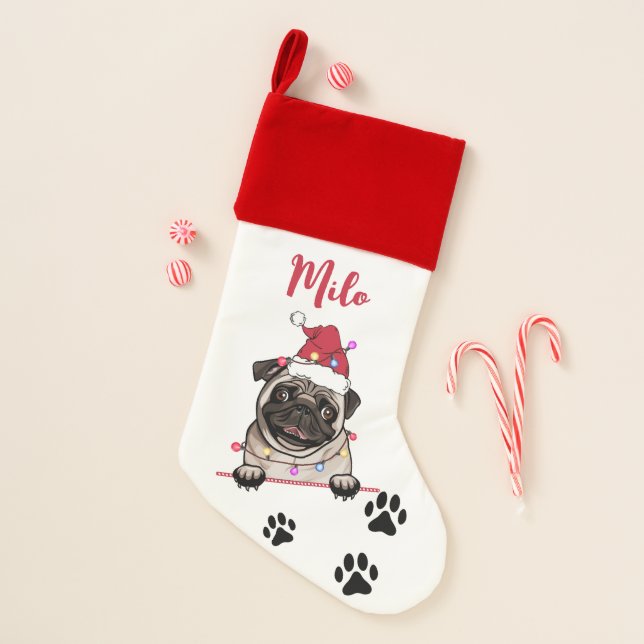 British Bull Dog Personalized Christmas  Stocking (Front)