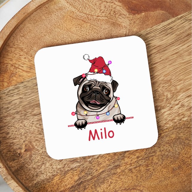 British Bull Dog Personalized Hand Drawing Square Paper Coaster (Creator Uploaded)