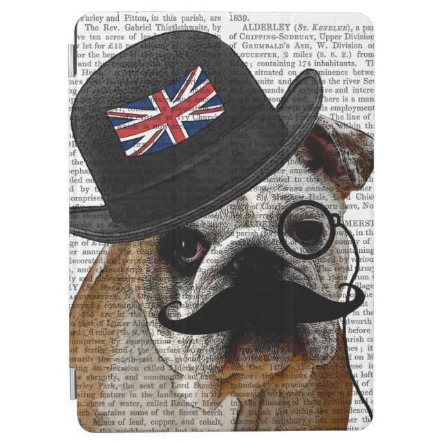 British Bulldog and Bowler Hat iPad Air Cover (Front)