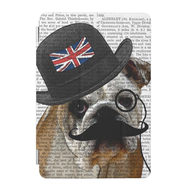 British Bulldog and Bowler Hat iPad Mini Cover (Front)