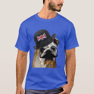 British Bulldog and Bowler Hat T-Shirt
