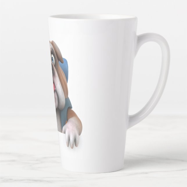 British Bulldog Backpacker Latte Mug (Right)