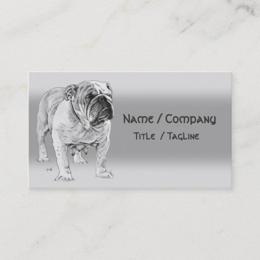 Customizable British Bulldog Business Card