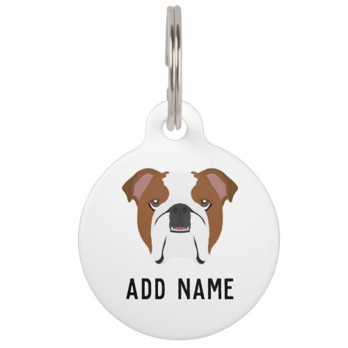 British Bulldog Dog Pet ID Tag