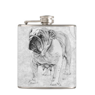 British Bulldog Flask