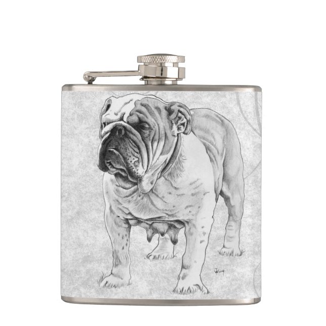 British Bulldog Flask (Front)