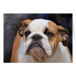 British Bulldog puppy Cards