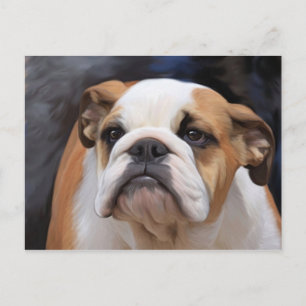 British Bulldog Puppy Postcard