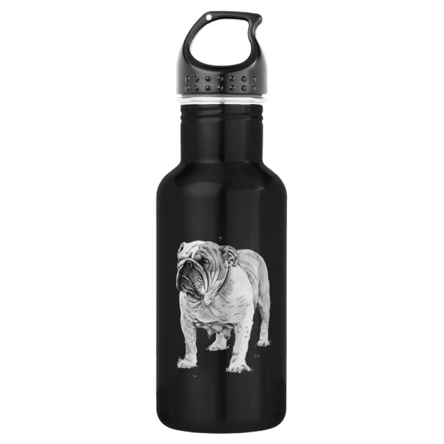 British Bulldog Stainless Steel Water Bottle (Front)
