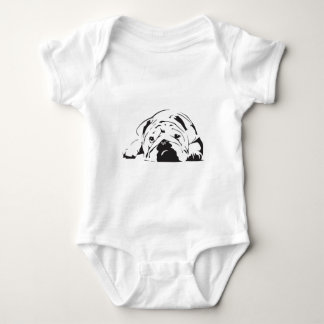 British Bulldog Stencil Baby Bodysuit