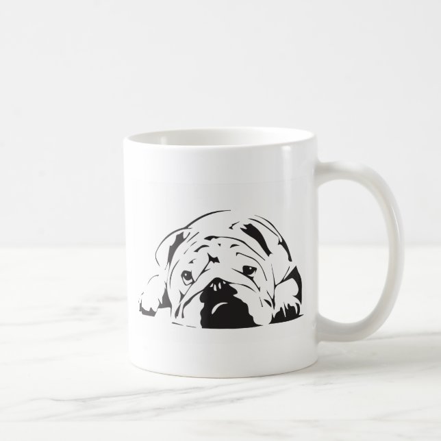 British Bulldog Stencil Coffee Mug (Right)