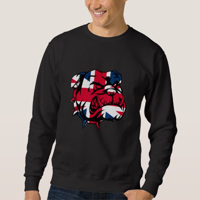 British Bulldog Union Jack Flag Sweatshirt (Front)