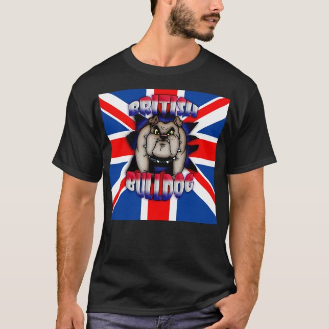 British Bulldog with Union Jack T-Shirt (Front)