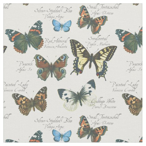 British Butterflies Fabric