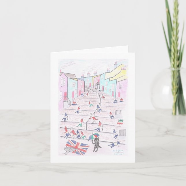 British Cats in Crowther Street Stockport Cheshire Card (Front)