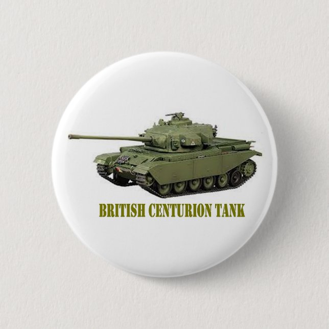 BRITISH CENTURION TANK PINBACK BUTTON (Front)