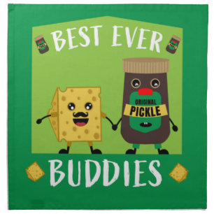 British Cheddar Cheese And Pickle lovers  Cloth Napkin
