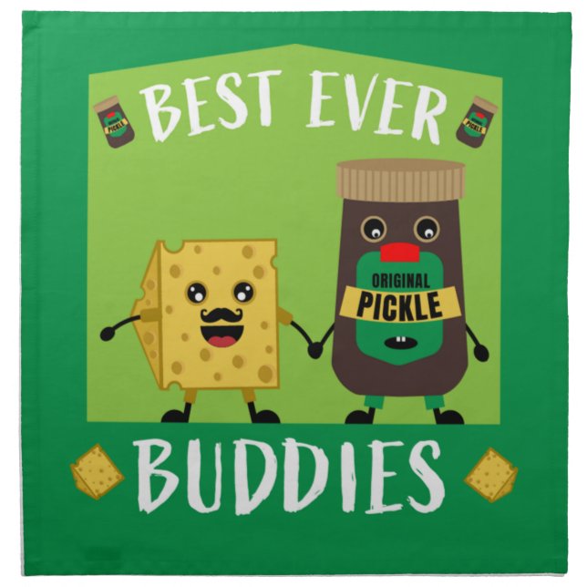 British Cheddar Cheese And Pickle lovers  Cloth Napkin (Front)