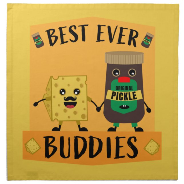 British Cheddar Cheese And Pickle lovers  Napkin (Front)