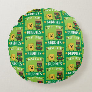 British Cheddar Cheese And Pickle lovers  Round Pillow