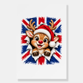 British Christmas Reindeer Foam Board