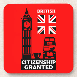 British Citizenship Gifts Beverage Coaster