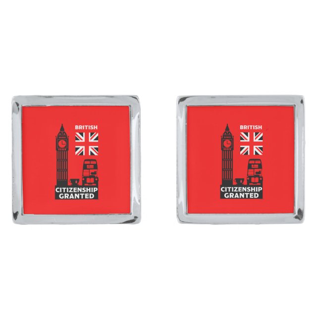 British Citizenship Gifts Cufflinks (Front)