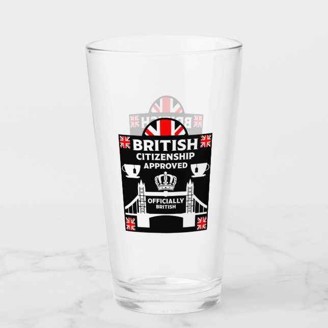 British Citizenship Gifts Glass (Front)