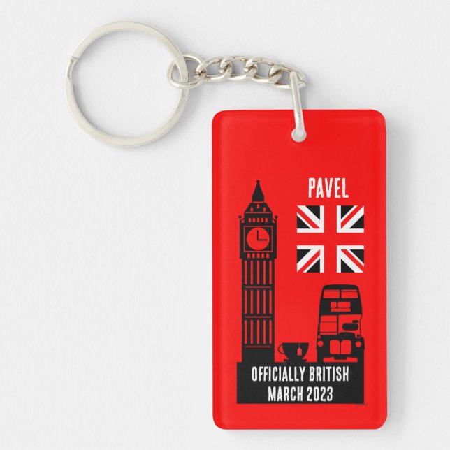 British Citizenship Gifts Keychain (Front)