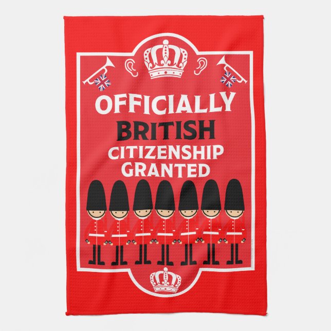 British Citizenship Gifts Kitchen Towel (Vertical)